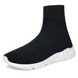 Light High Top New Breathable Flying Socks Shoes Women Sports Elastic Socks Sneakers Woman Ladies Flat Running Walking Shoes