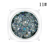 New Hybrid Sequins Glitter Round Colorful Glitter Pots Nail Face body Shadow Glitter Beauty Makeup Shinning Glitter Powder