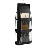 Hot 6 Pocket Folding Hanging Handbag Storage Holder Organizer Rack Hook Hanger Shopping Bag