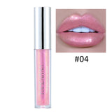 Nude Glitter Shimmer Lipstick Waterproof Long Lasting Moist Lip Gloss Vivid Colorful Lipgloss Sexy Women Glitter Makeup TSLM1