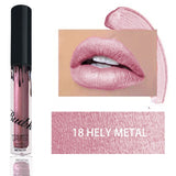 BUD K New Arrival 18 Colors Shimmer Liquid Lipstick Professional Waterproof Matte LIP GLOSS Nude Lipstick Makeup Women Cosmetics